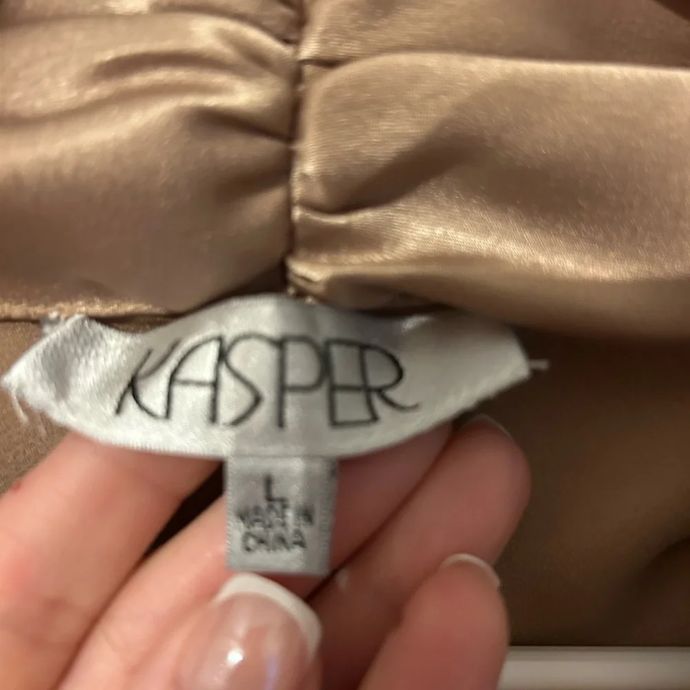 Kasper Satin Tan Blouse - Picture 5 of 12